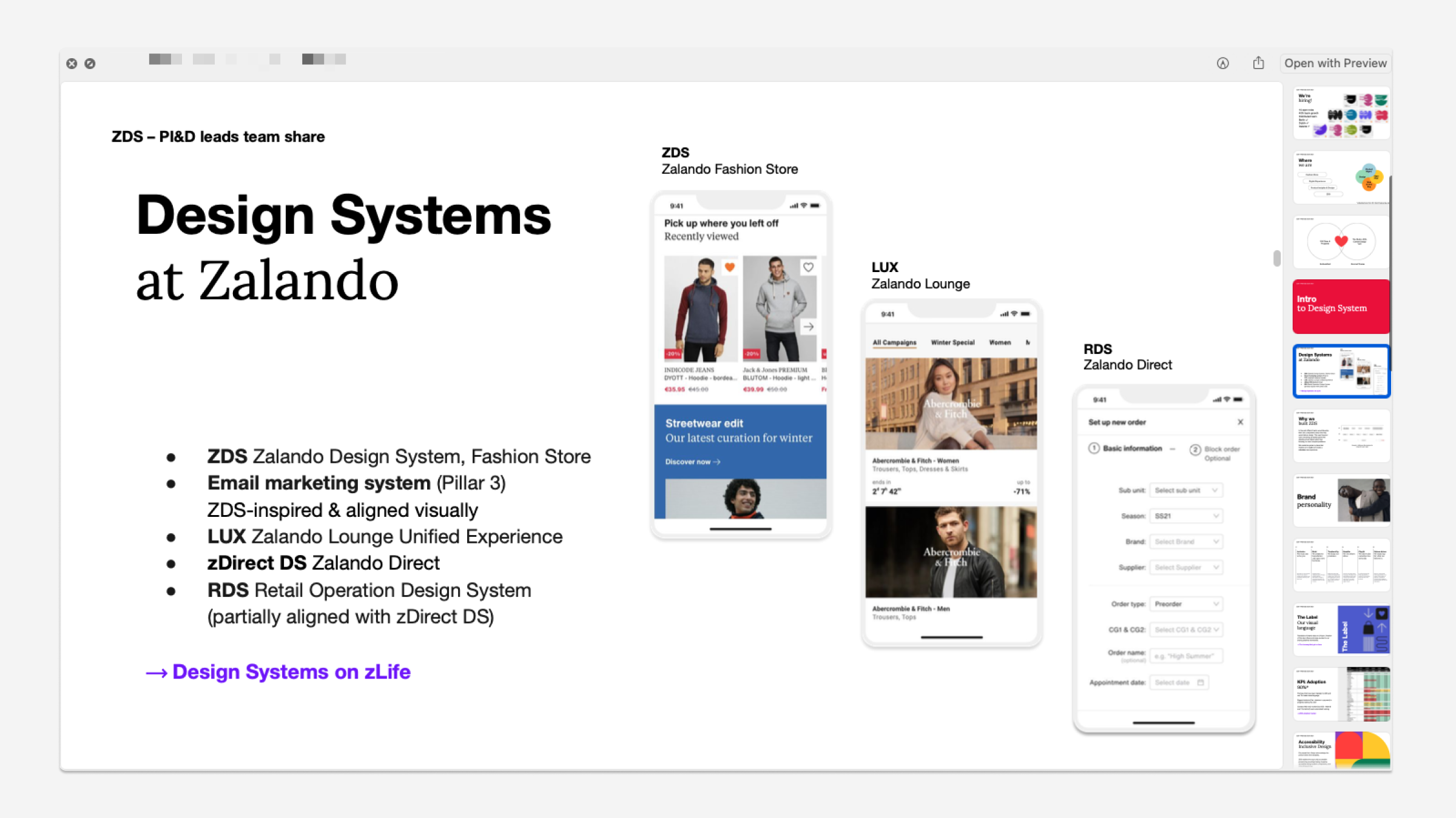 Zalando SE Design System project showcase